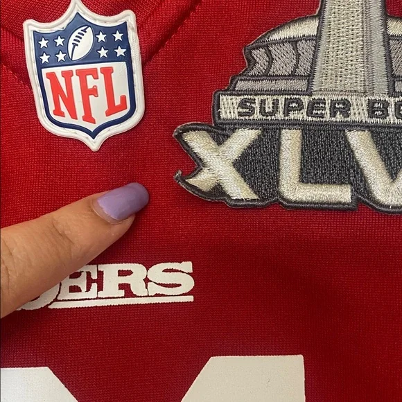 NFL 49ers Red Jersey with Super Bowl Patch - Picture 3 of 5